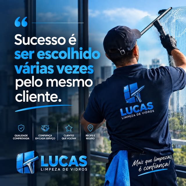 Trabalho da Lucas LimpVidros — foto 3 do Instagram